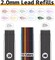 22 Pcs 2.0 mm Mechanical Pencils Set, 8 Pcs Lead Pencils with 10 Case Lead Refills 2B, HB Black & Colors, 2 Pcs Erasers and 2 Pcs Sharpeners for Drawing, Sketching and Drafting